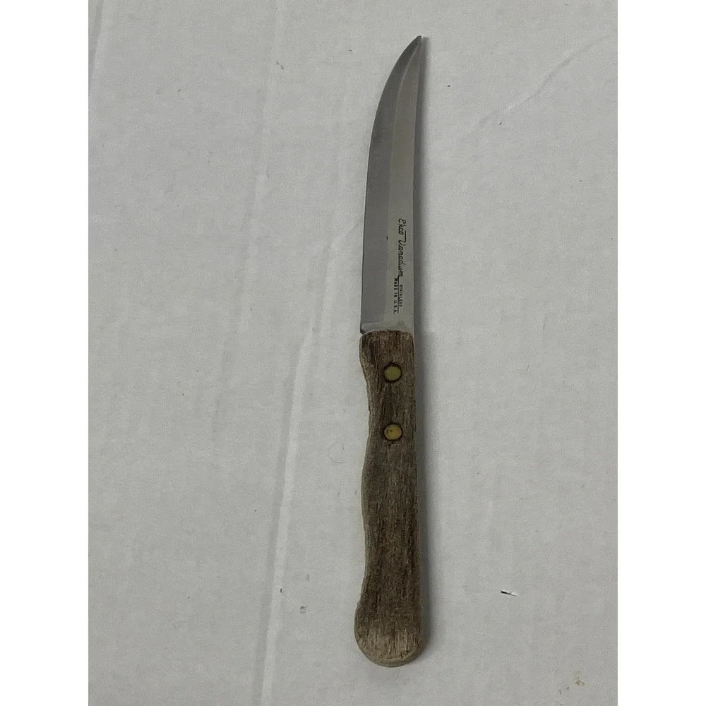 Ekco‎ Vanadium Stainless Steel Steak Knife Wood Handle Made in USA